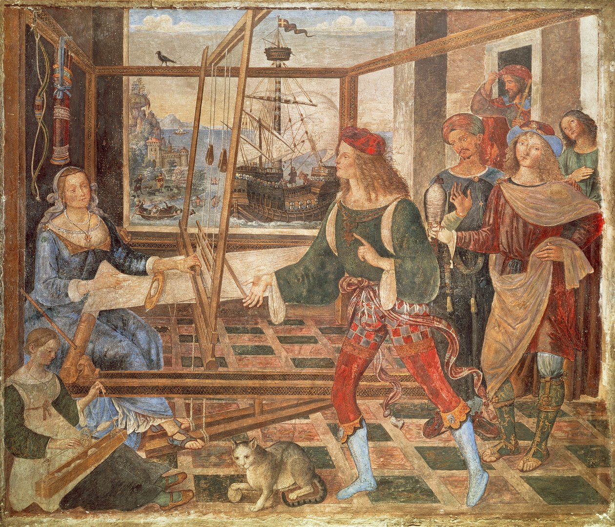 Ulysses visszatérése Penelopéhez alkotó: Bernardino di Betto Pinturicchio