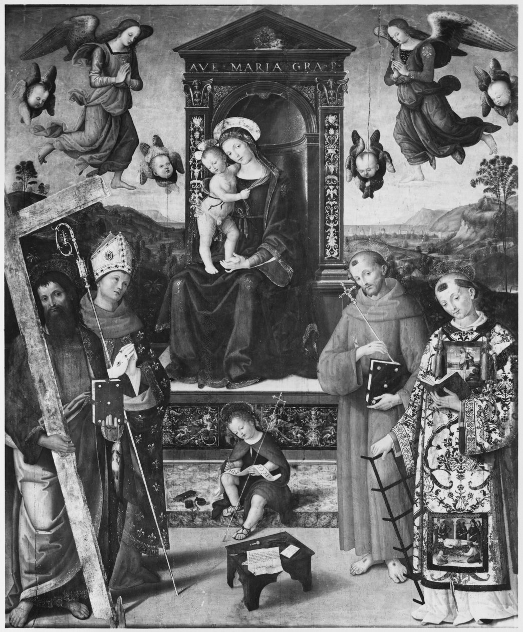 Szent beszélgetés, 1508 alkotó: Bernardino di Betto Pinturicchio