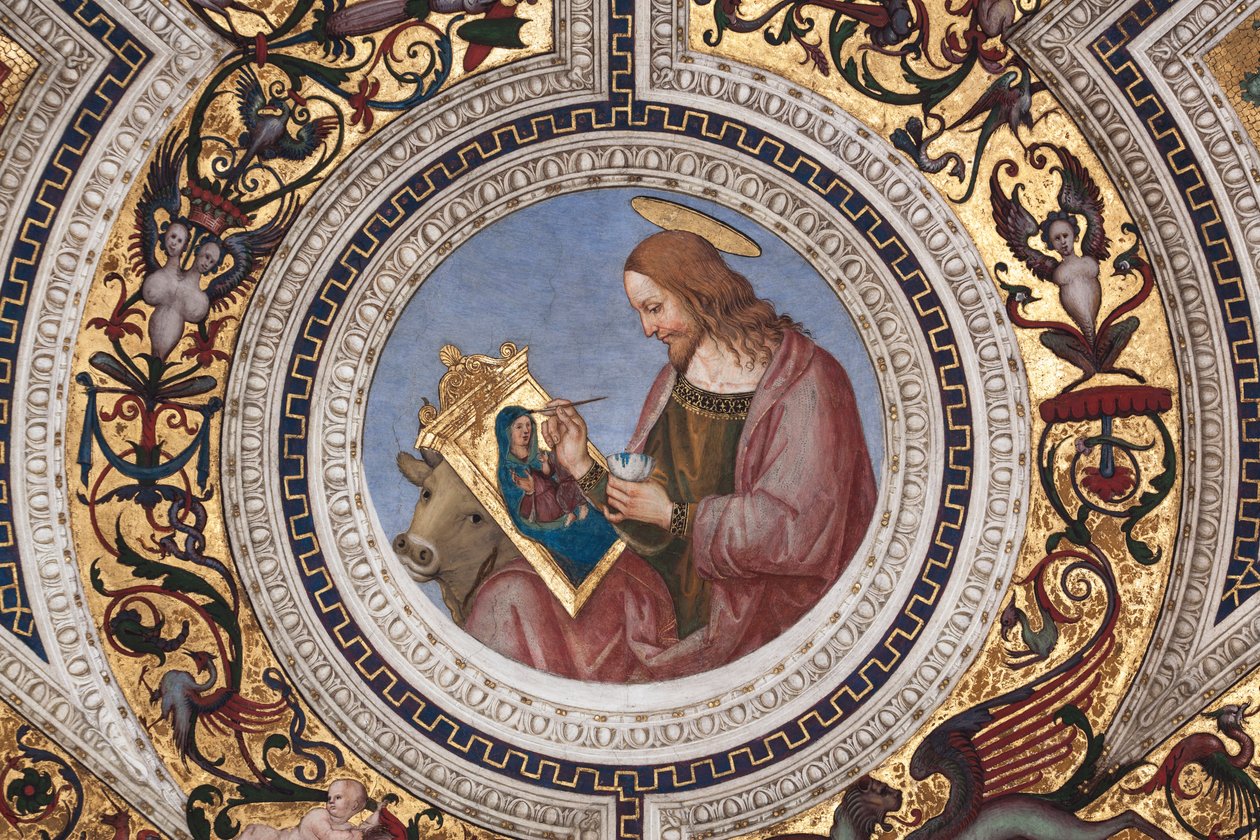 Szent Lukács, A négy evangélista részlete (freskó alkotó: Bernardino di Betto Pinturicchio