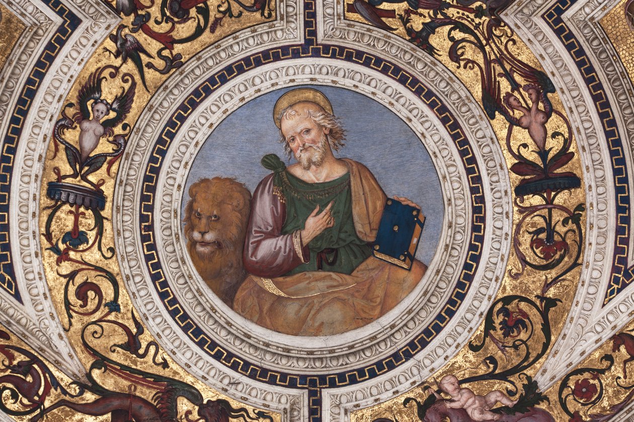 Szent Márk, A négy evangélista részlete (freskó alkotó: Bernardino di Betto Pinturicchio