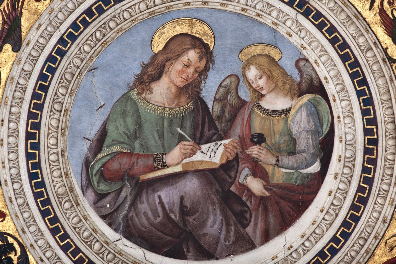 Szent Máté, A négy evangélista részlete (freskó alkotó: Bernardino di Betto Pinturicchio