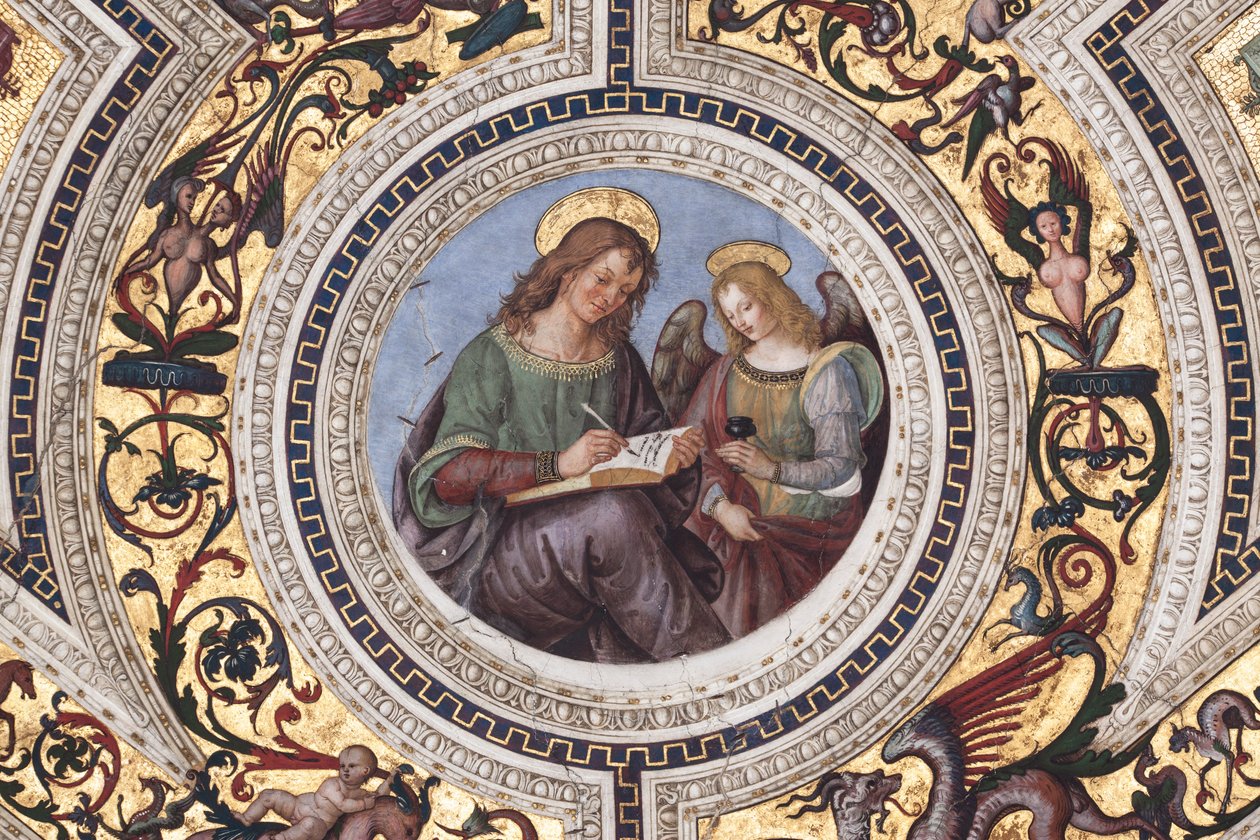 Szent Máté, A négy evangélista részlete (freskó alkotó: Bernardino di Betto Pinturicchio