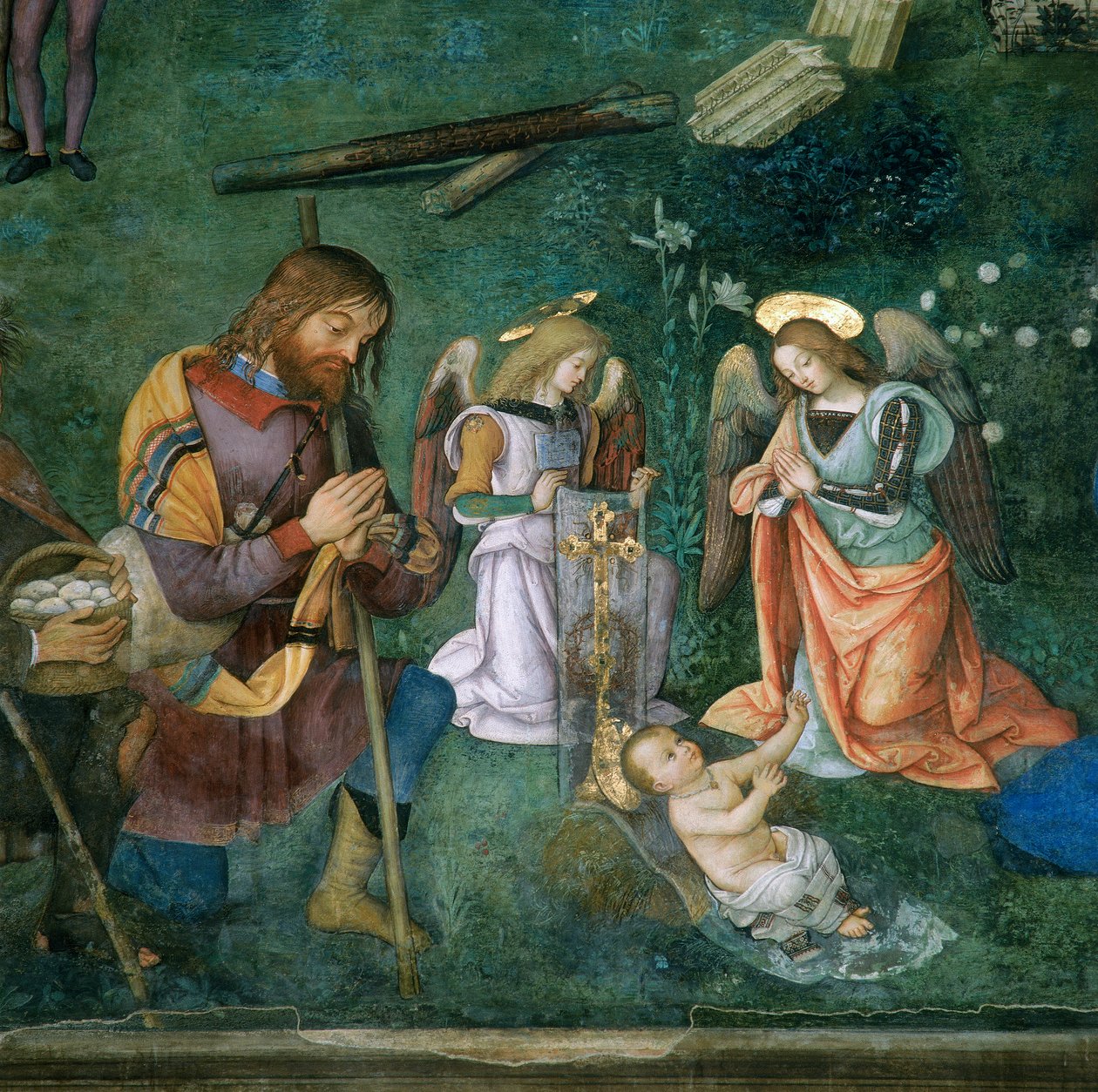 A gyermek Krisztus, a születés részlete alkotó: Bernardino di Betto Pinturicchio