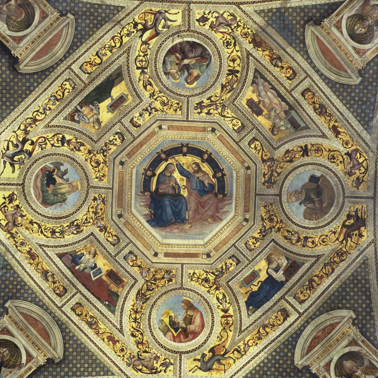A presbitérium trezora, Santa Maria del Popolo, Róma, 1484-92 körül alkotó: Bernardino di Betto Pinturicchio