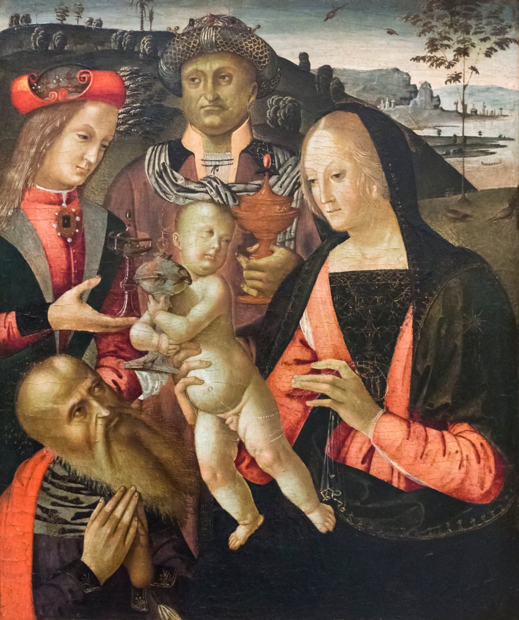 A mágusok imádása (tempera a panelen) alkotó: Bernardino di Mariotto