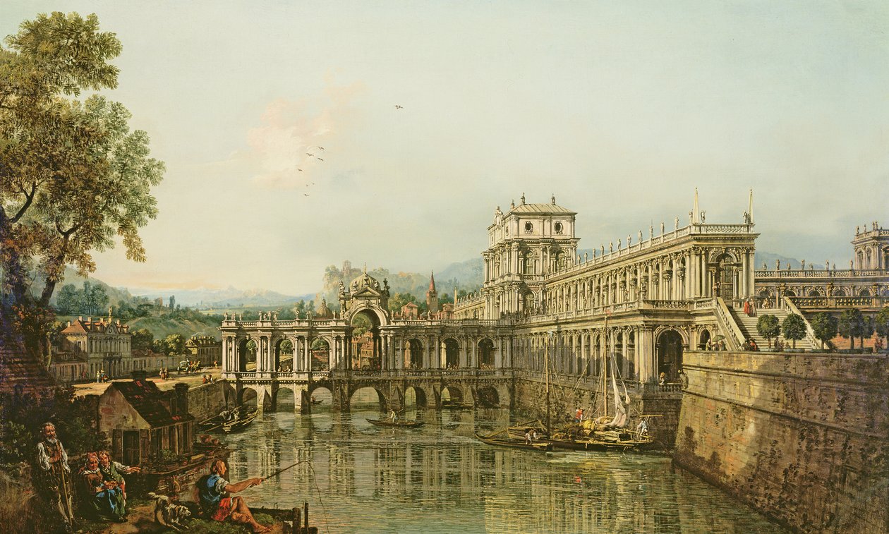 Építészeti Capriccio, 1765 körül alkotó: Bernardo Bellotto