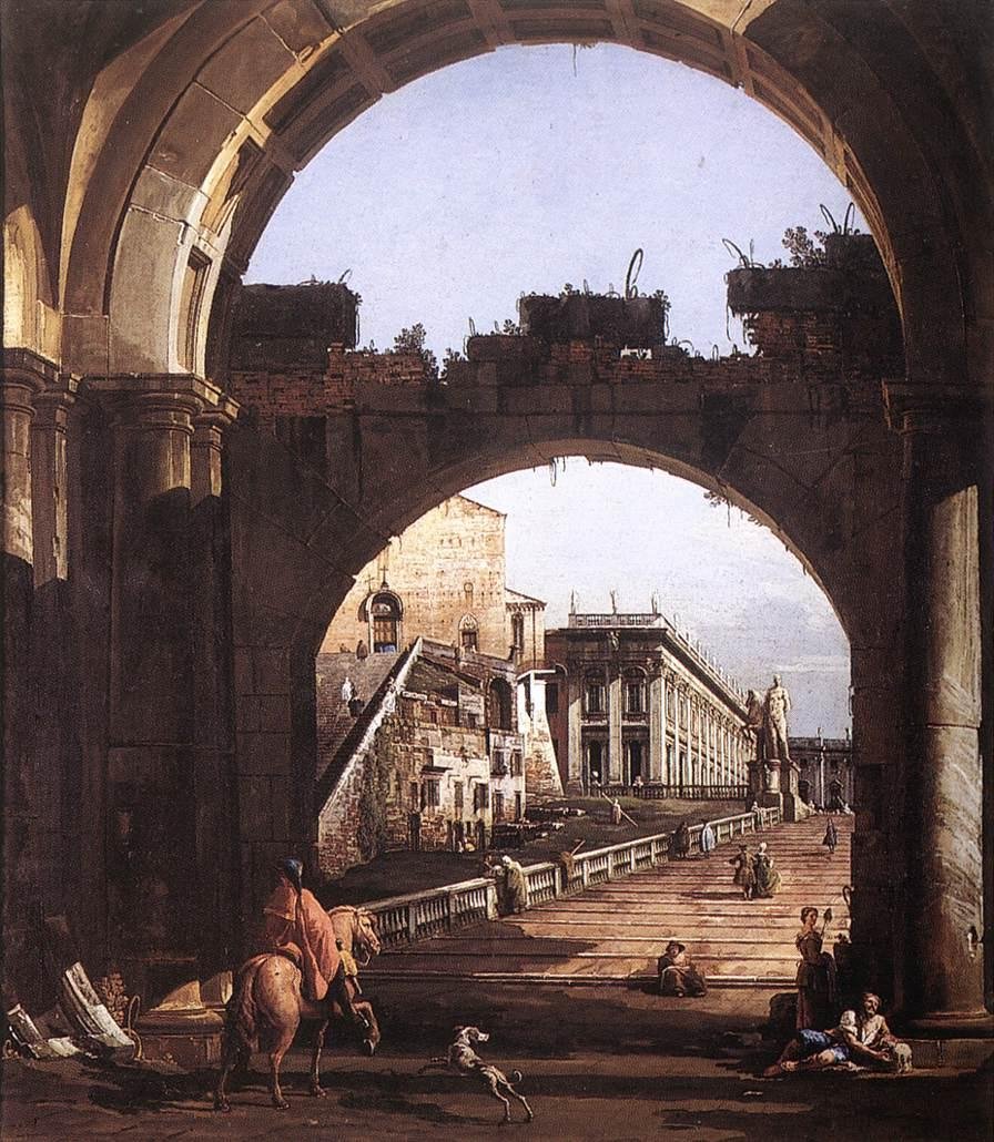 Capriccio a Capitoliumból alkotó: Bernardo Bellotto