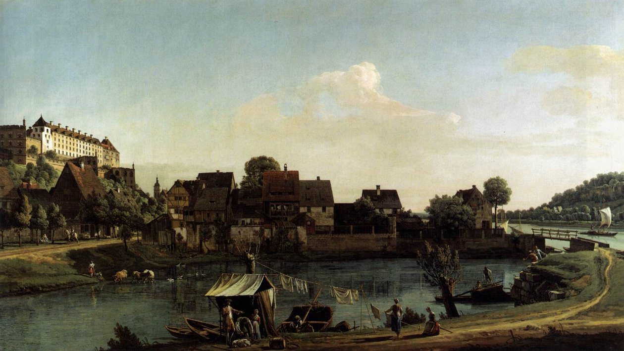 Pirna Látva a kikötővárosból alkotó: Bernardo Bellotto