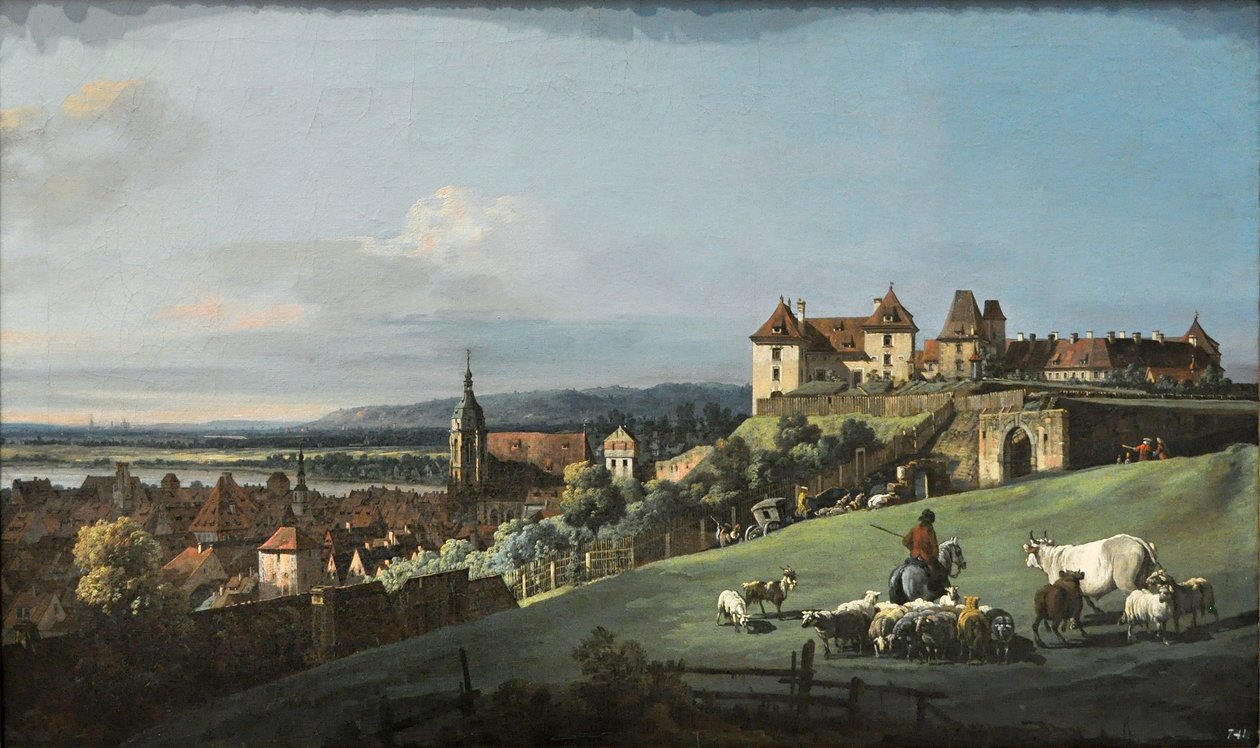 „Pirna, a Sonnenstein -erőd alkotó: Bernardo Bellotto