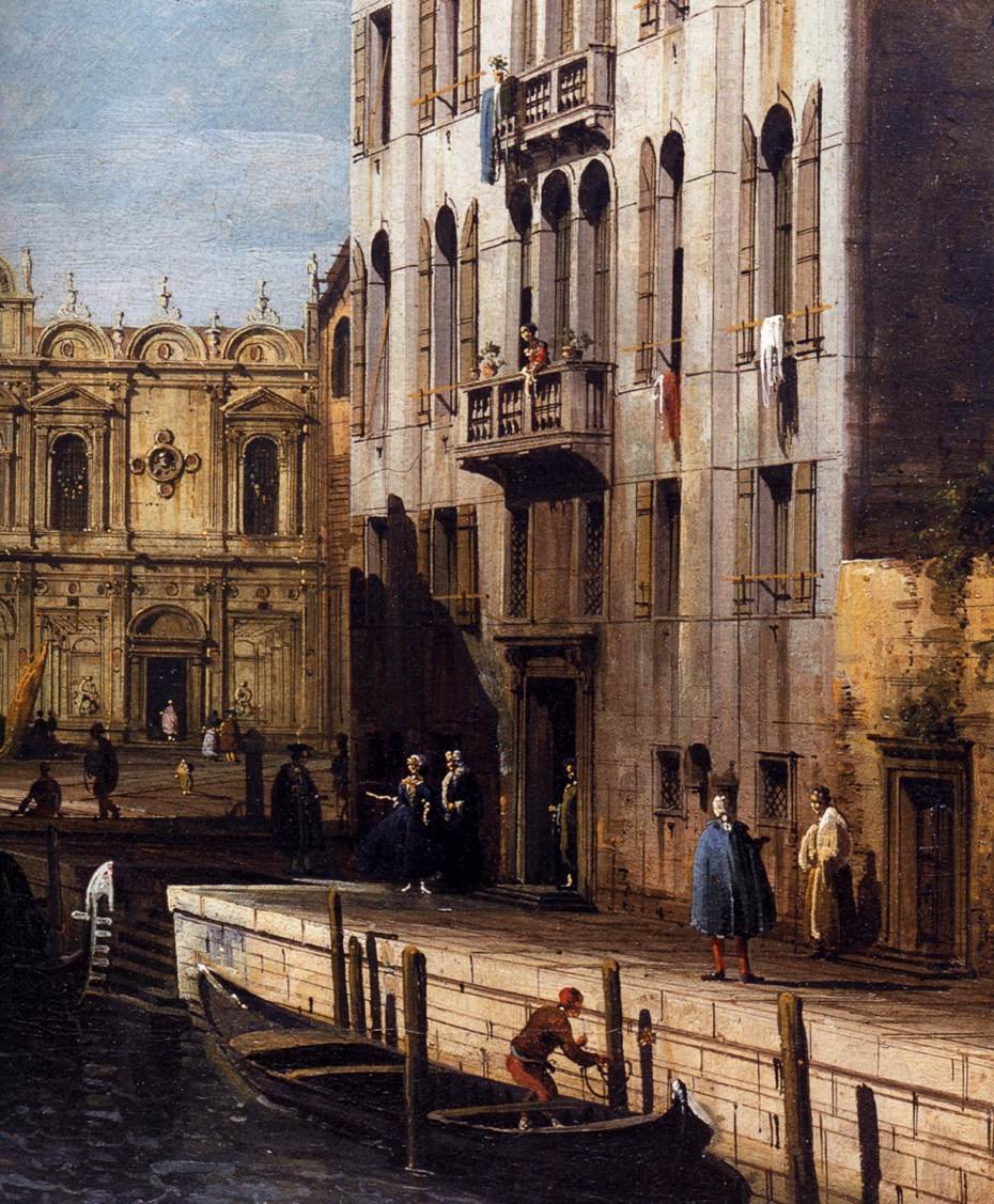 Rio dei Mendicanti a Scuola di San Marco -val (részlet) alkotó: Bernardo Bellotto
