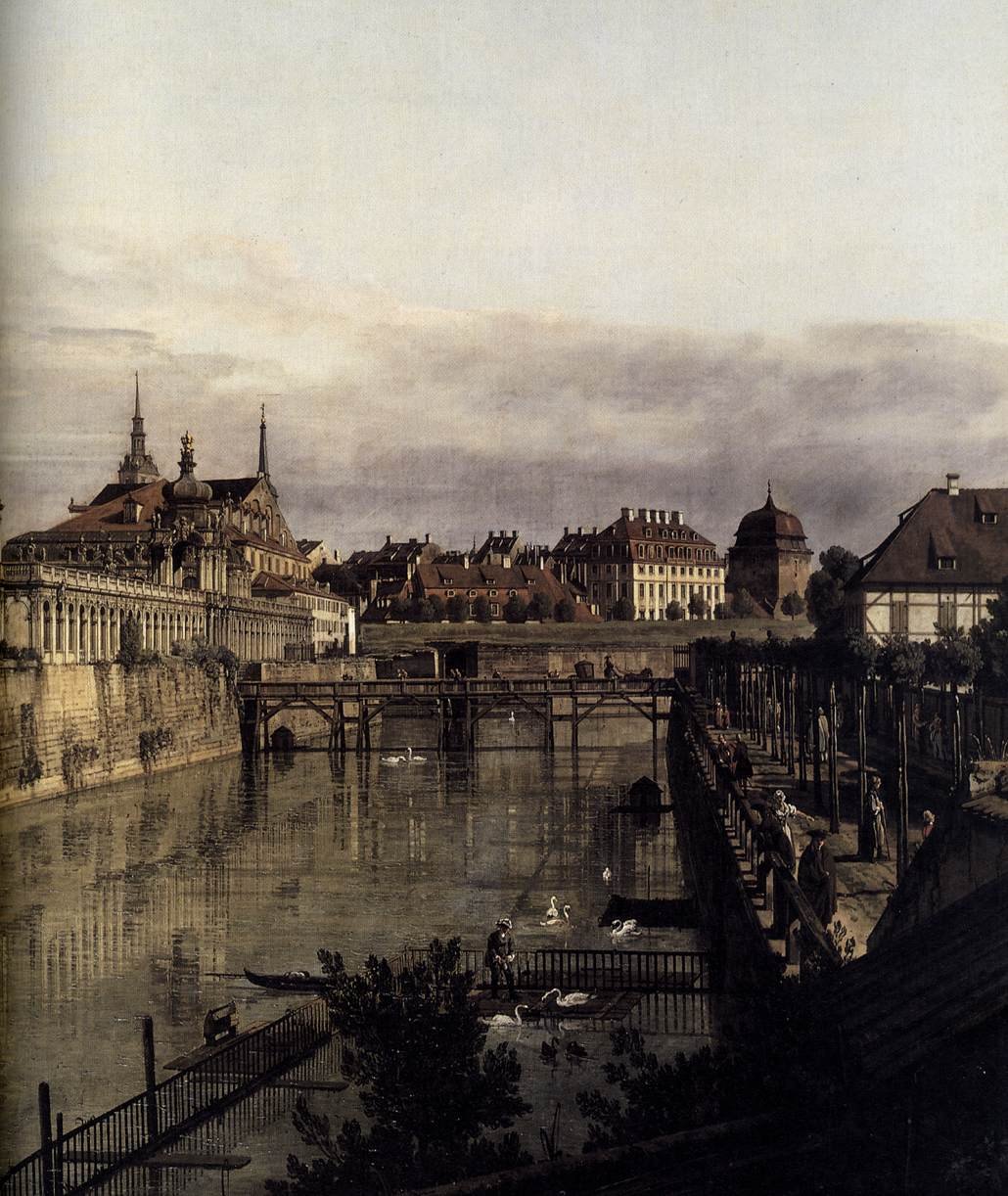 A Zwinger árokja Drezdában alkotó: Bernardo Bellotto