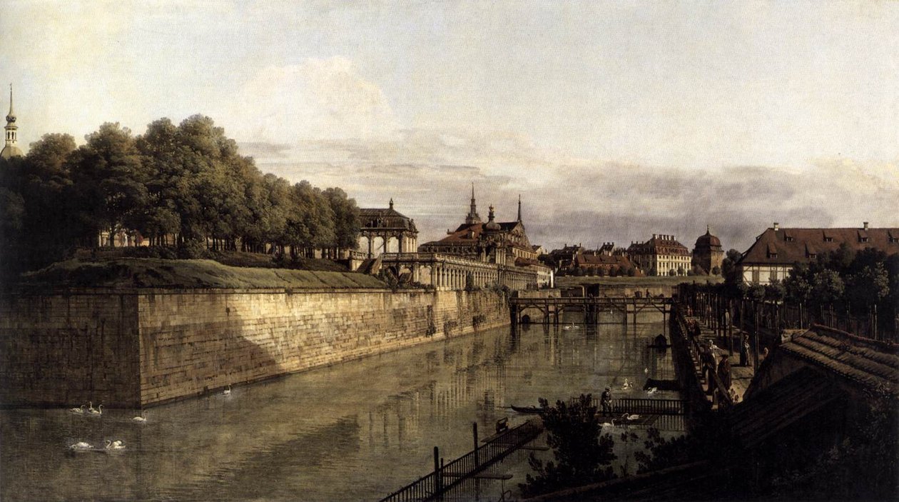 A Zwinger árokja Drezdában alkotó: Bernardo Bellotto