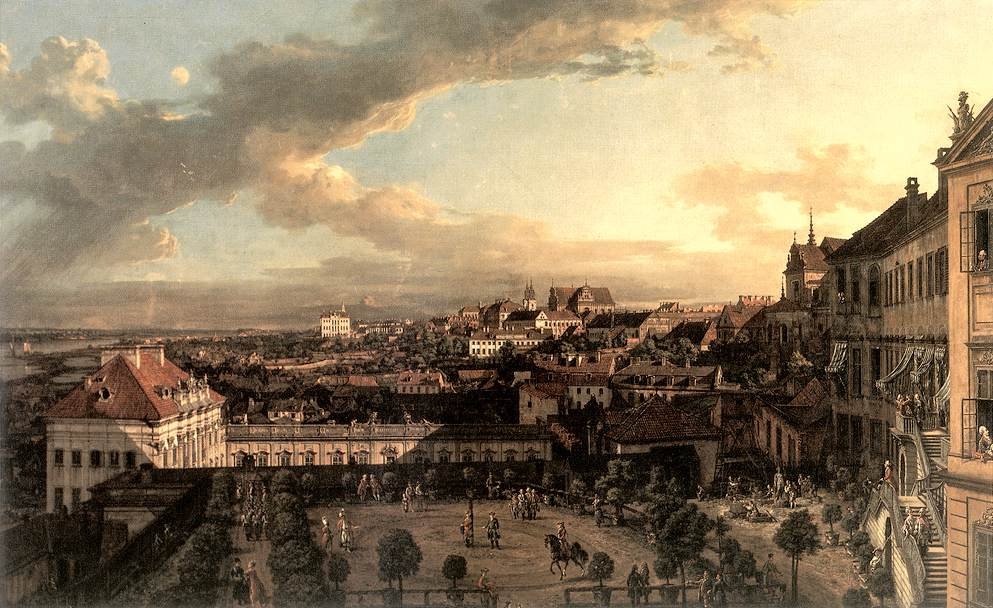 Kilátás Varsóra a királyi palotából alkotó: Bernardo Bellotto