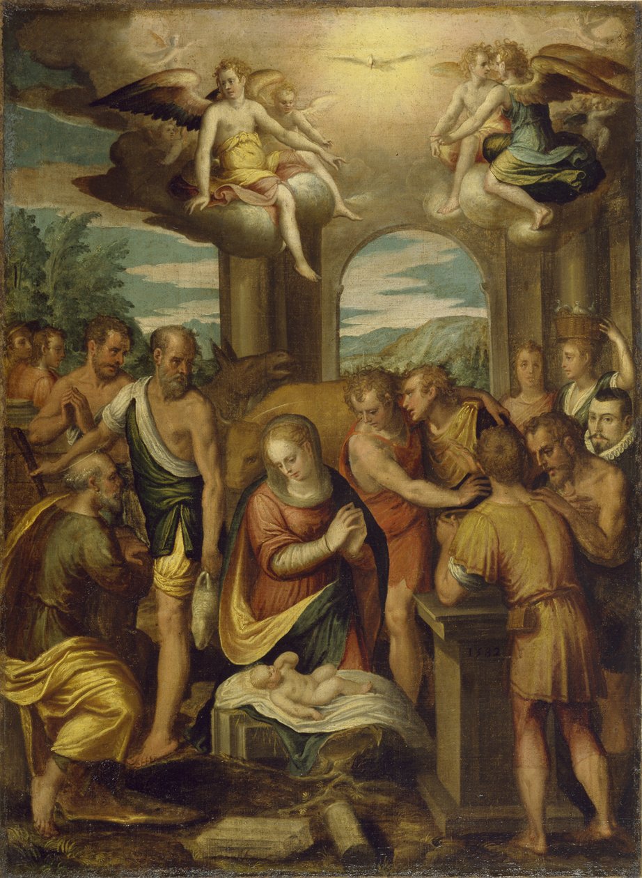 Pásztorok imádása, 1582 alkotó: Bernardo Castello