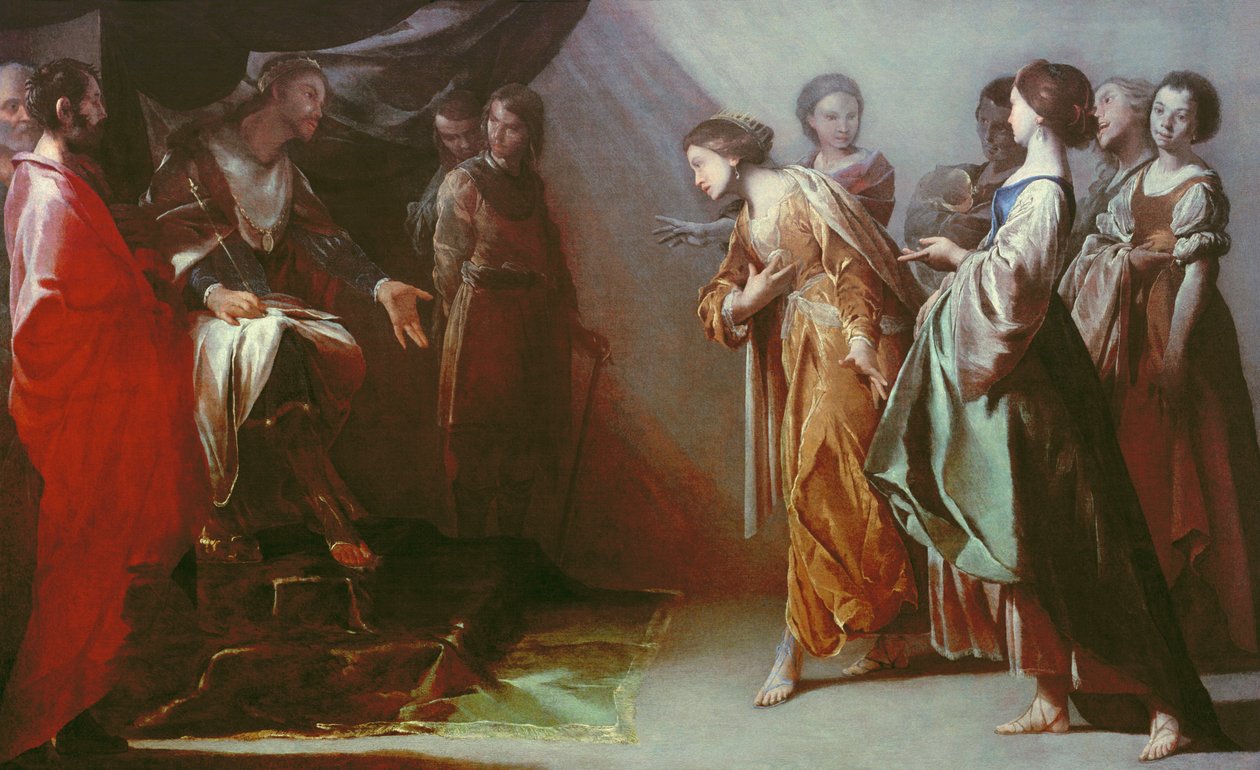 Eszter és Ahasvérus alkotó: Bernardo Cavallino