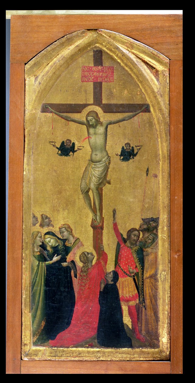 Keresztre feszítés (tempera a panelen) alkotó: Bernardo Daddi