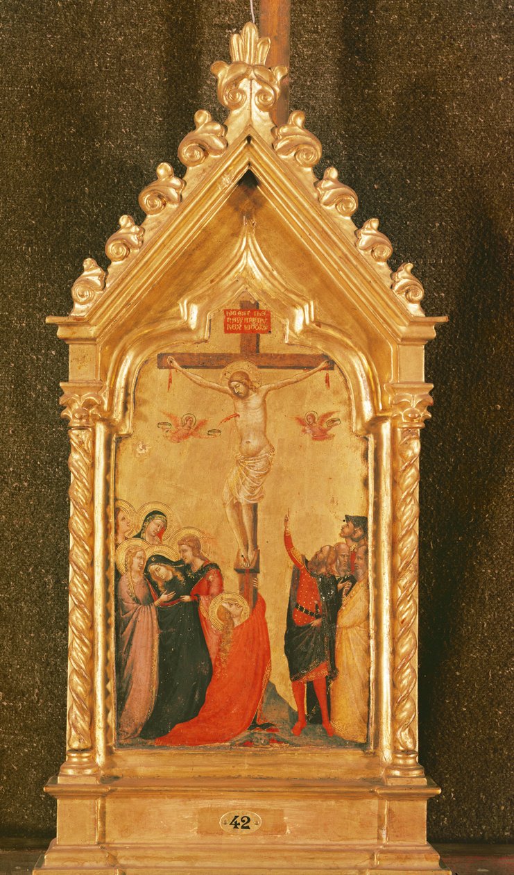 Keresztrefeszítés (tempera, tábla) alkotó: Bernardo Daddi