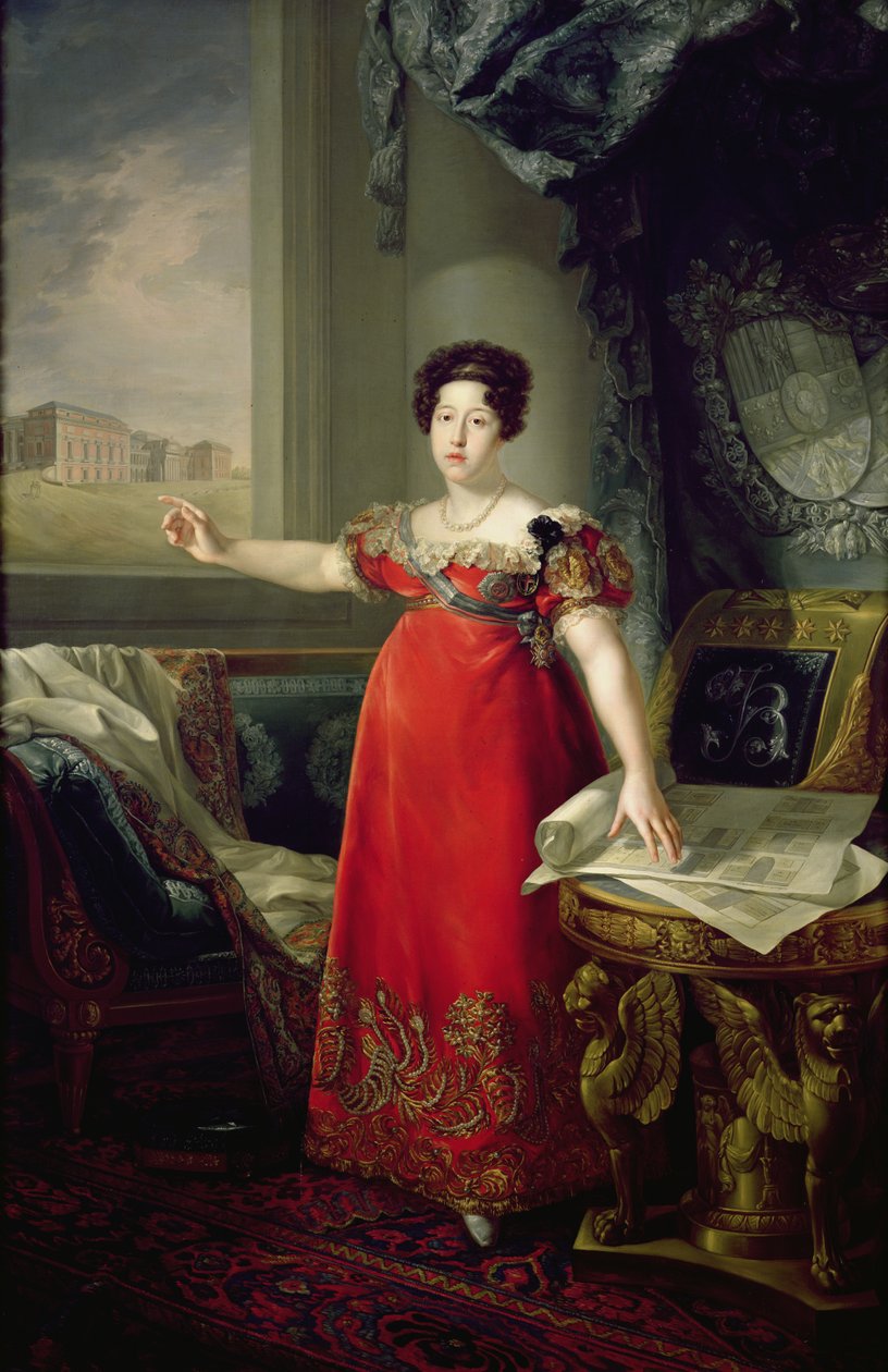 Dona Maria Isabel de Braganza királynő, 1829 alkotó: Bernardo Lopez y Piquer
