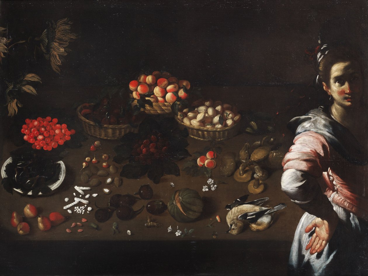 Csendélet cseléddel alkotó: Bernardo Strozzi