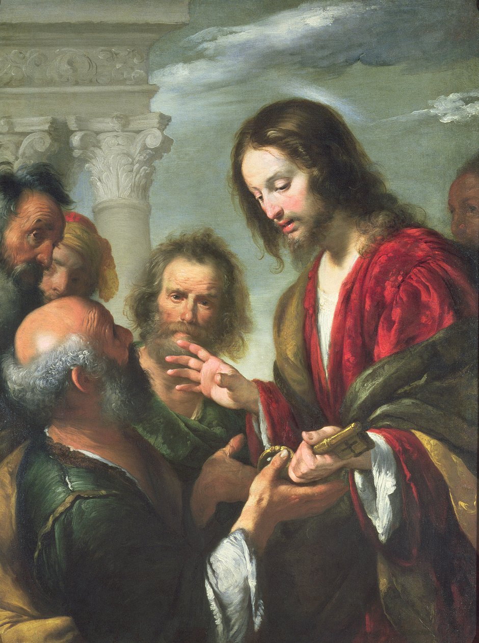 A kulcsok átadása Szent Péternek alkotó: Bernardo Strozzi