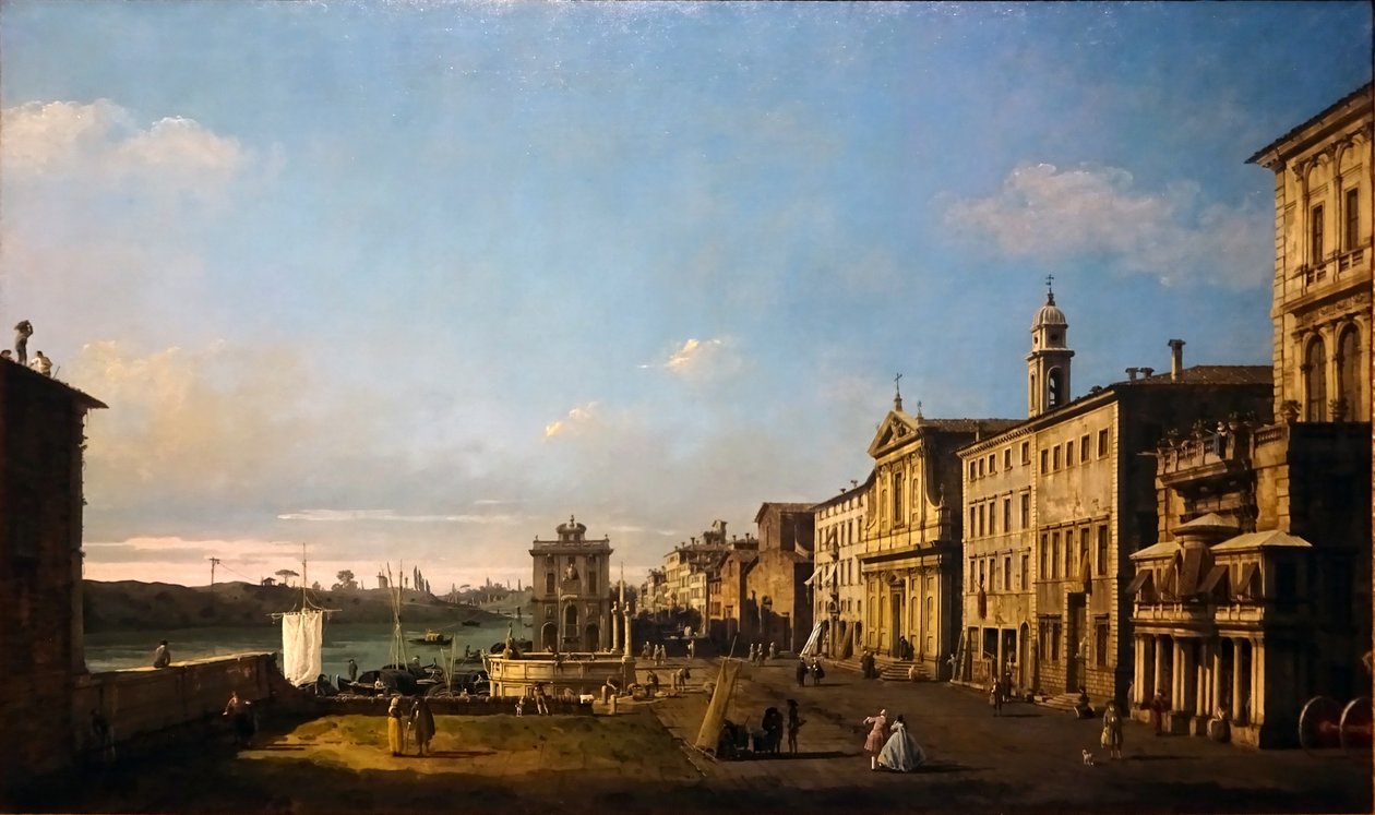 Bernardo Bellotto - Ansicht der Via di Ripetta in Rom, 1742-1744 alkotó: Bernardo Bellotto