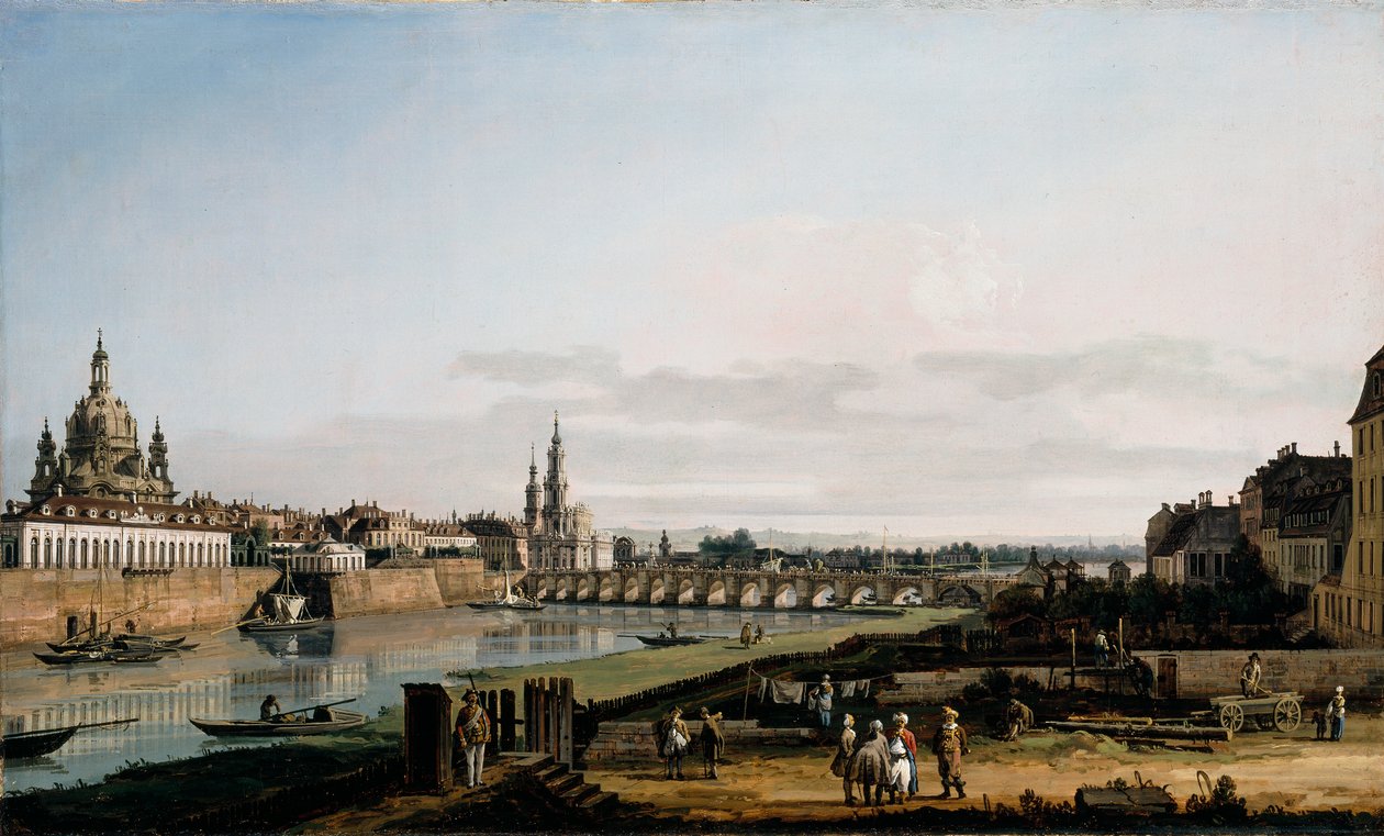 Drezda az Elba jobb partjáról, az Augustus híd felett alkotó: Bernardo Bellotto