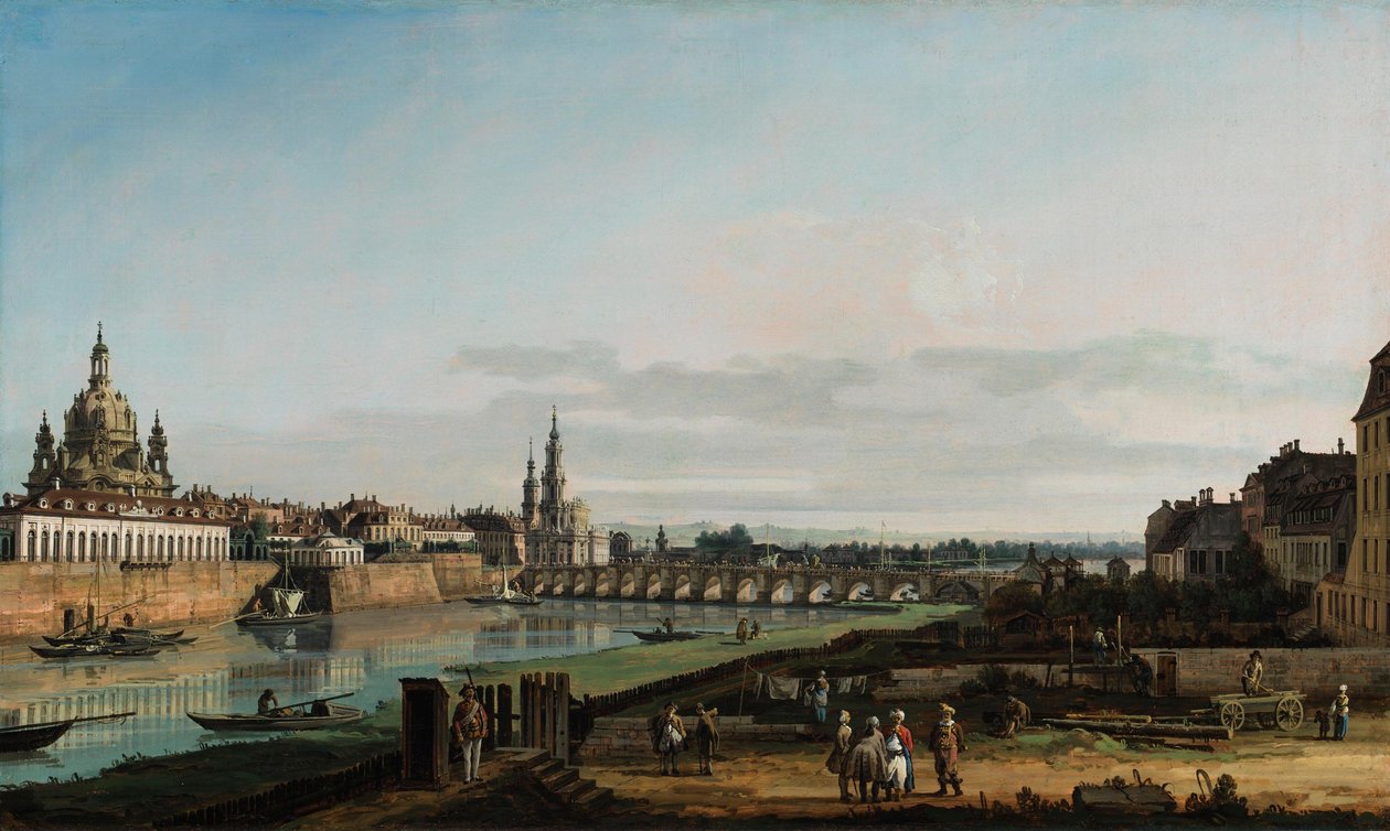 Drezda az Elba jobb partjáról, az Augustus-híd felett alkotó: Bernardo Bellotto