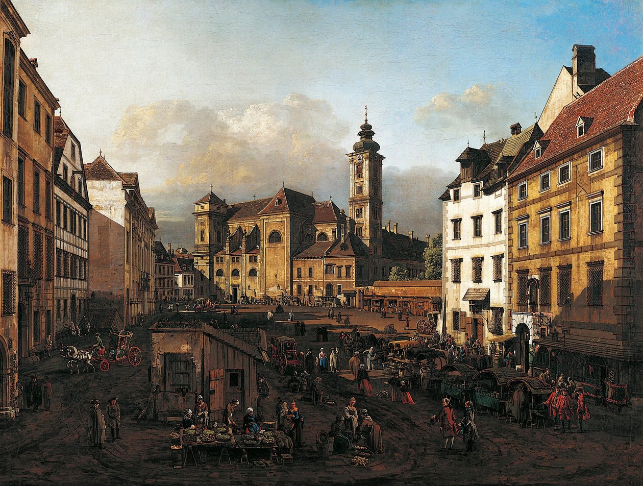 Freyung tér délkeletről alkotó: Bernardo Bellotto