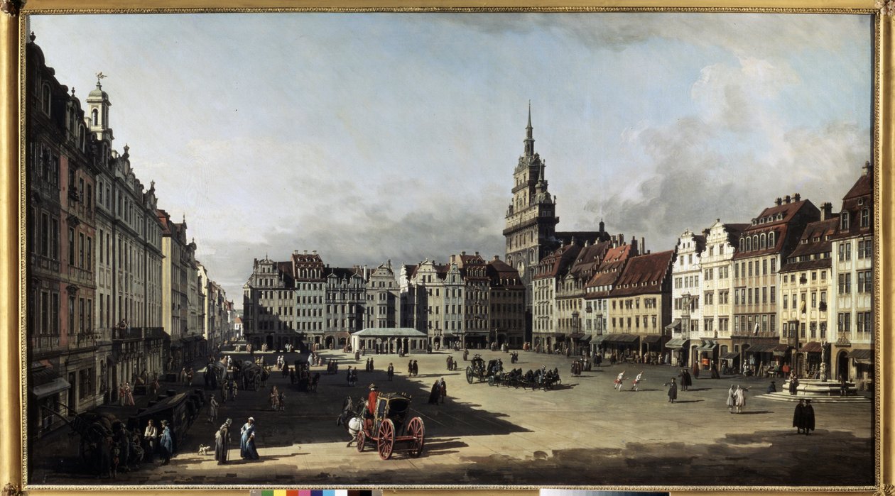 ""A régi piactér Drezdában"" (A régi piactér Drezdában) Bernardo Bellotto (1720-1780) festménye 1750-1752 Puskin Múzeum, Moszkva alkotó: Bernardo Bellotto