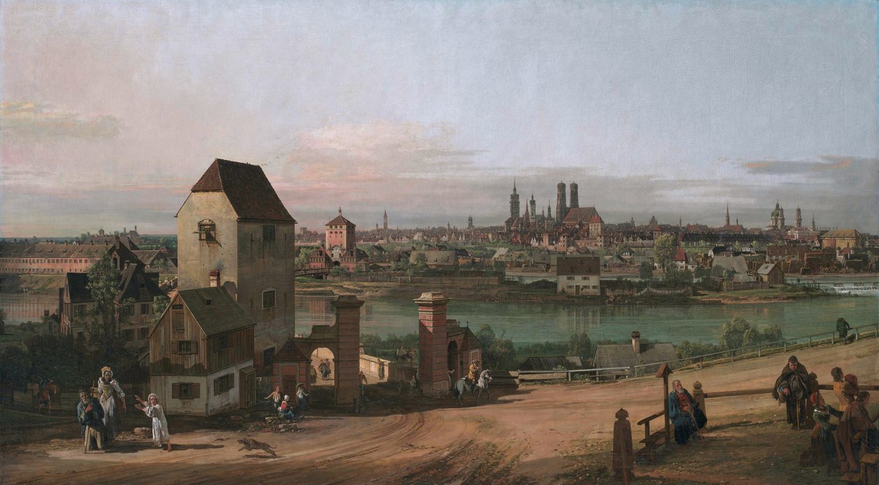 München Haidhausen felől alkotó: Bernardo Bellotto