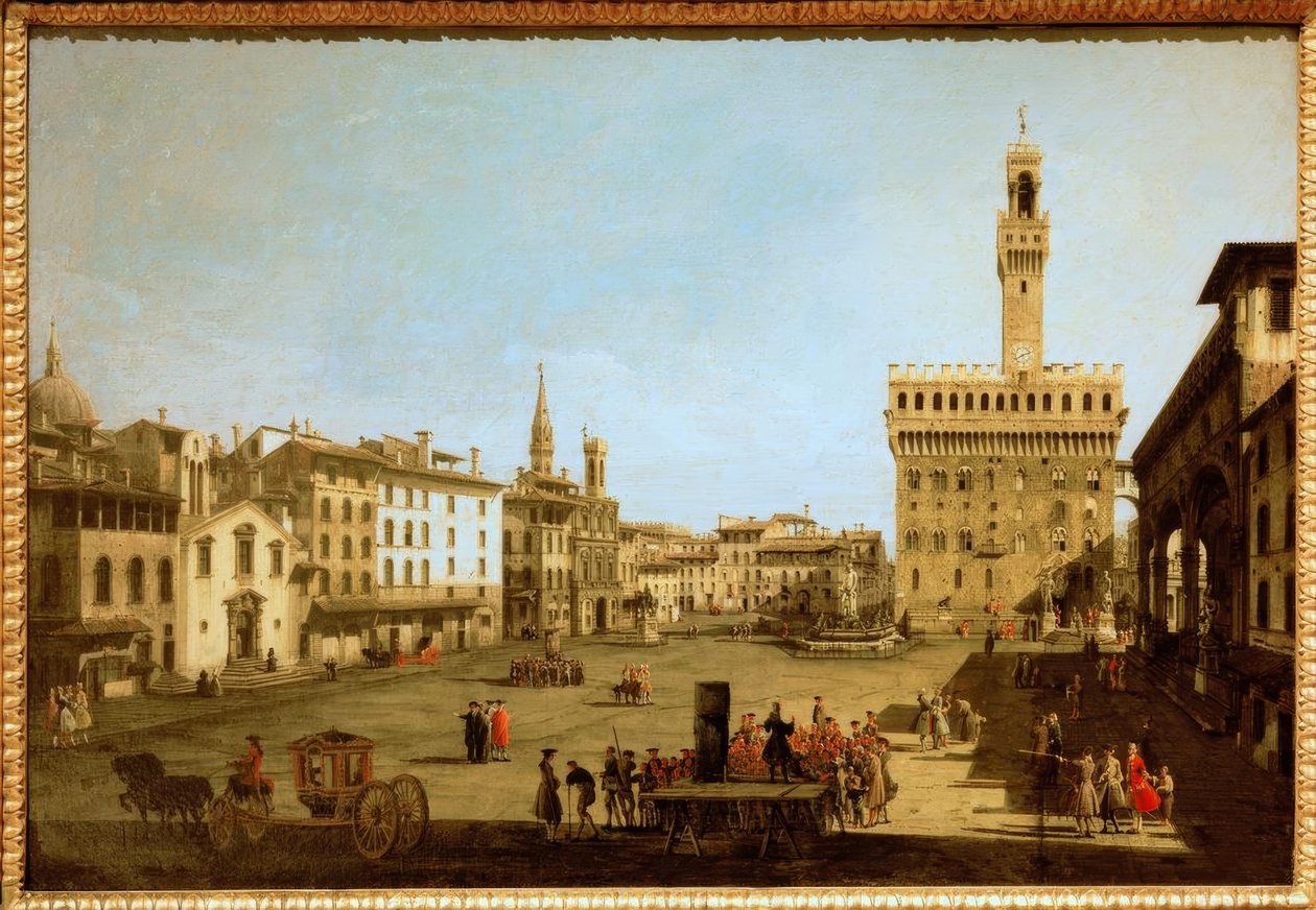 Piazza della Signoria alkotó: Bernardo Bellotto