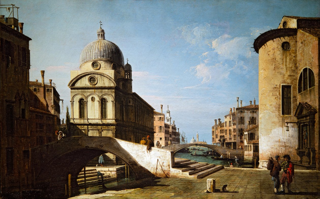 Santa Maria dei Miracoli és a Santa Maria Nova egy része, Velence alkotó: Bernardo Bellotto