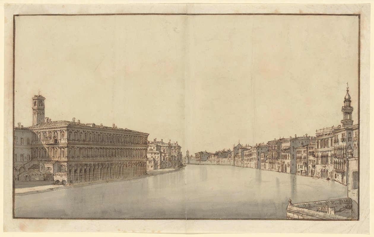 A Canal Grande, balra a Fabbriche Nuove, jobbra a Santi Apostoli harangtornya alkotó: Bernardo Bellotto