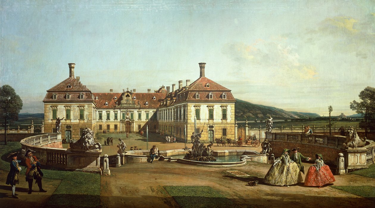 Schlosshof császári kastélya a kert felől alkotó: Bernardo Bellotto