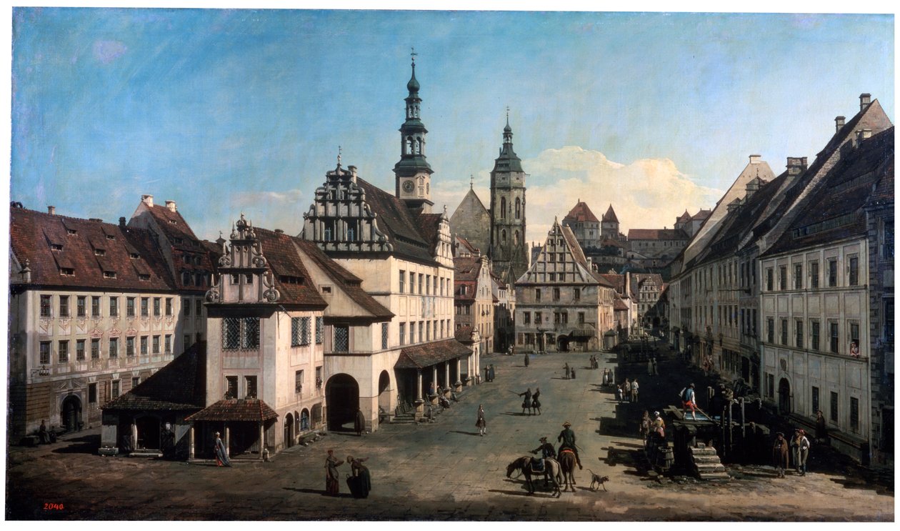 Pirnai piactér, c1752-c1755 alkotó: Bernardo Bellotto