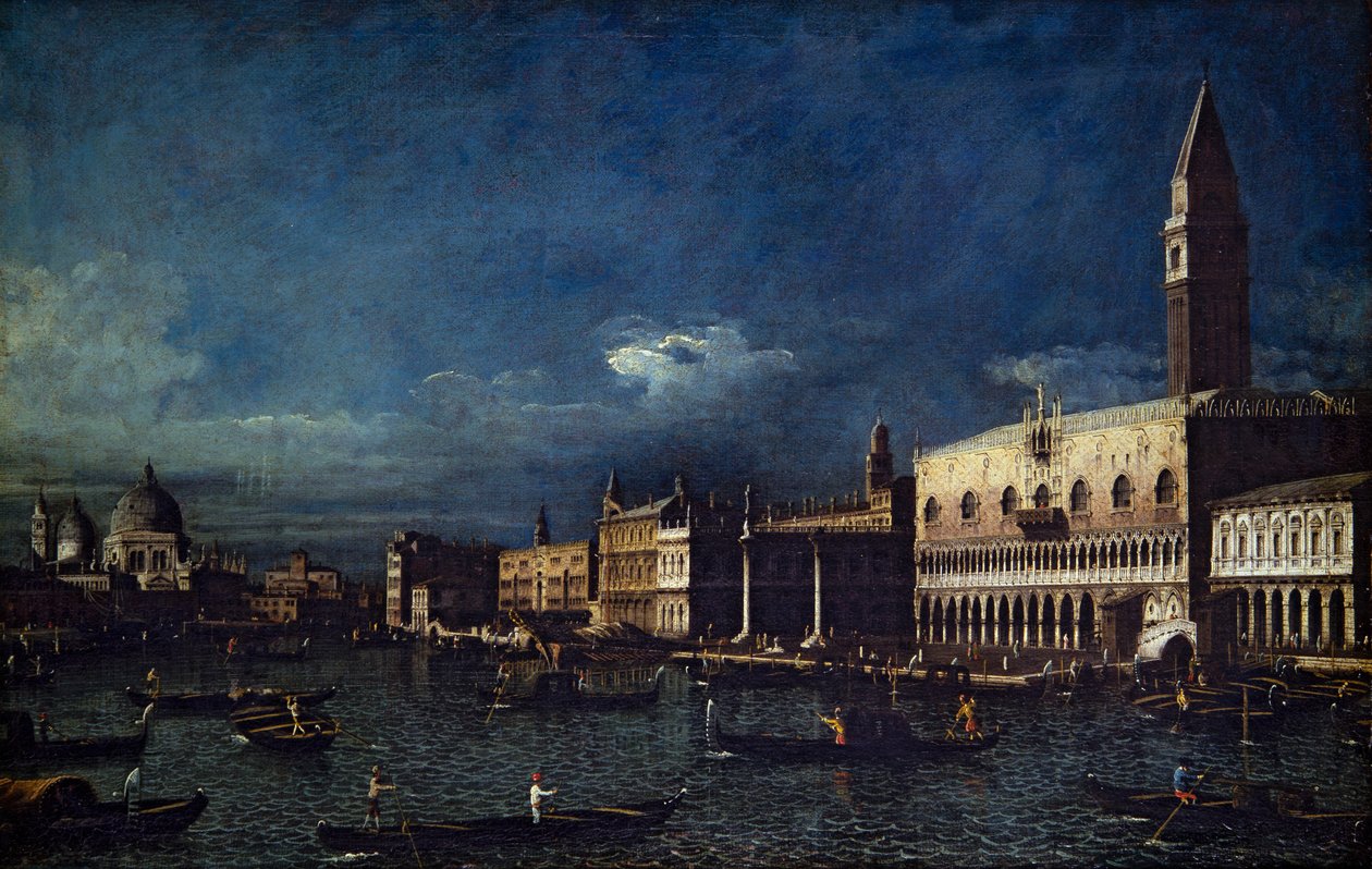 Two Venetian Views, Grand Canal and Molo Looking West (vászon) alkotó: Bernardo Bellotto