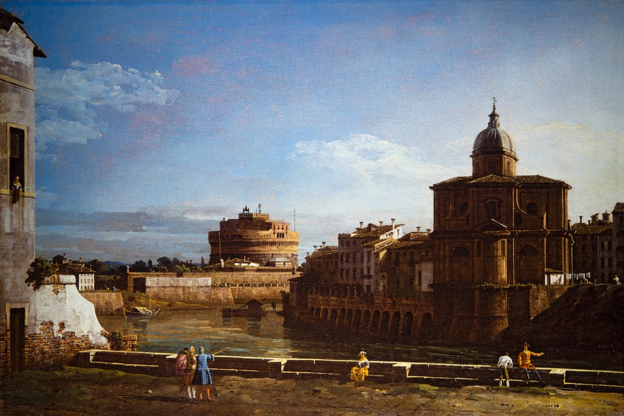 Két nézet Rómáról alkotó: Bernardo Bellotto