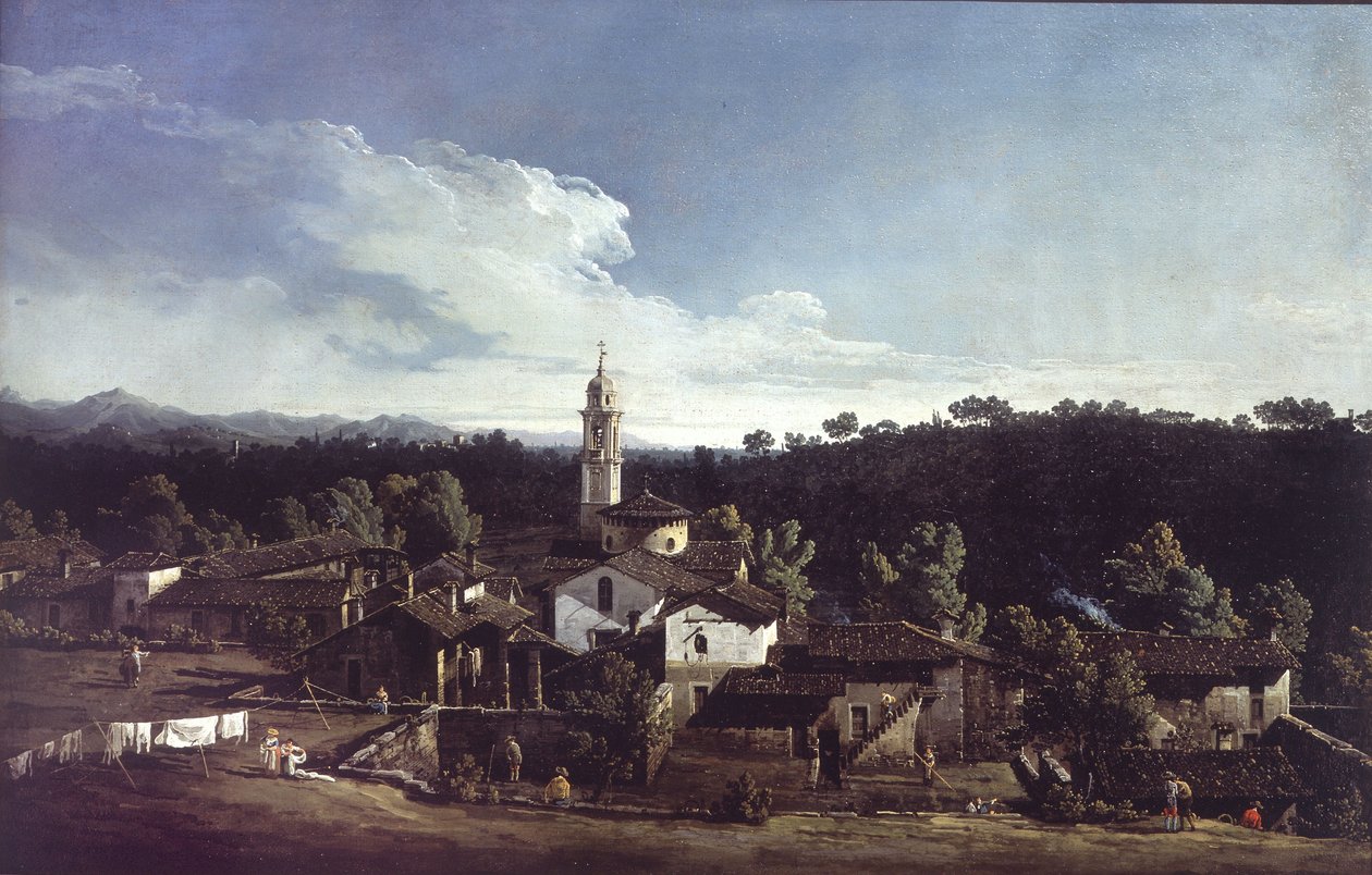 Gazzada kilátása Varese közelében alkotó: Bernardo Bellotto