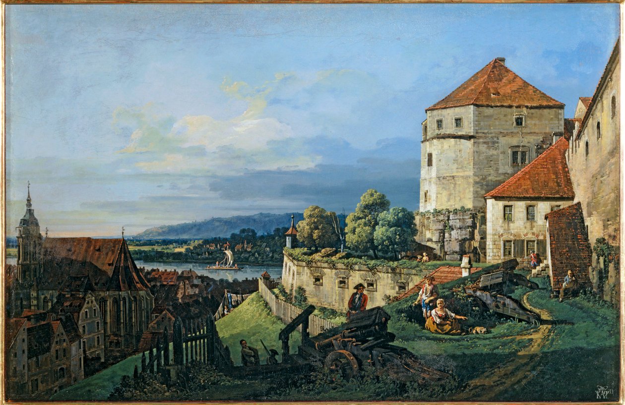 Pirna látképe a Sonnenstein várból ... alkotó: Bernardo Bellotto
