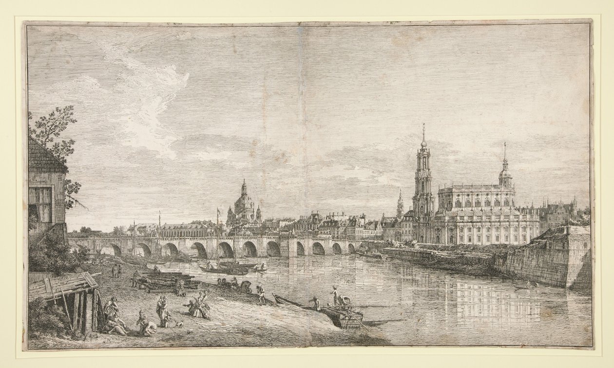 A drezdai Elba-híd látképe alkotó: Bernardo Bellotto