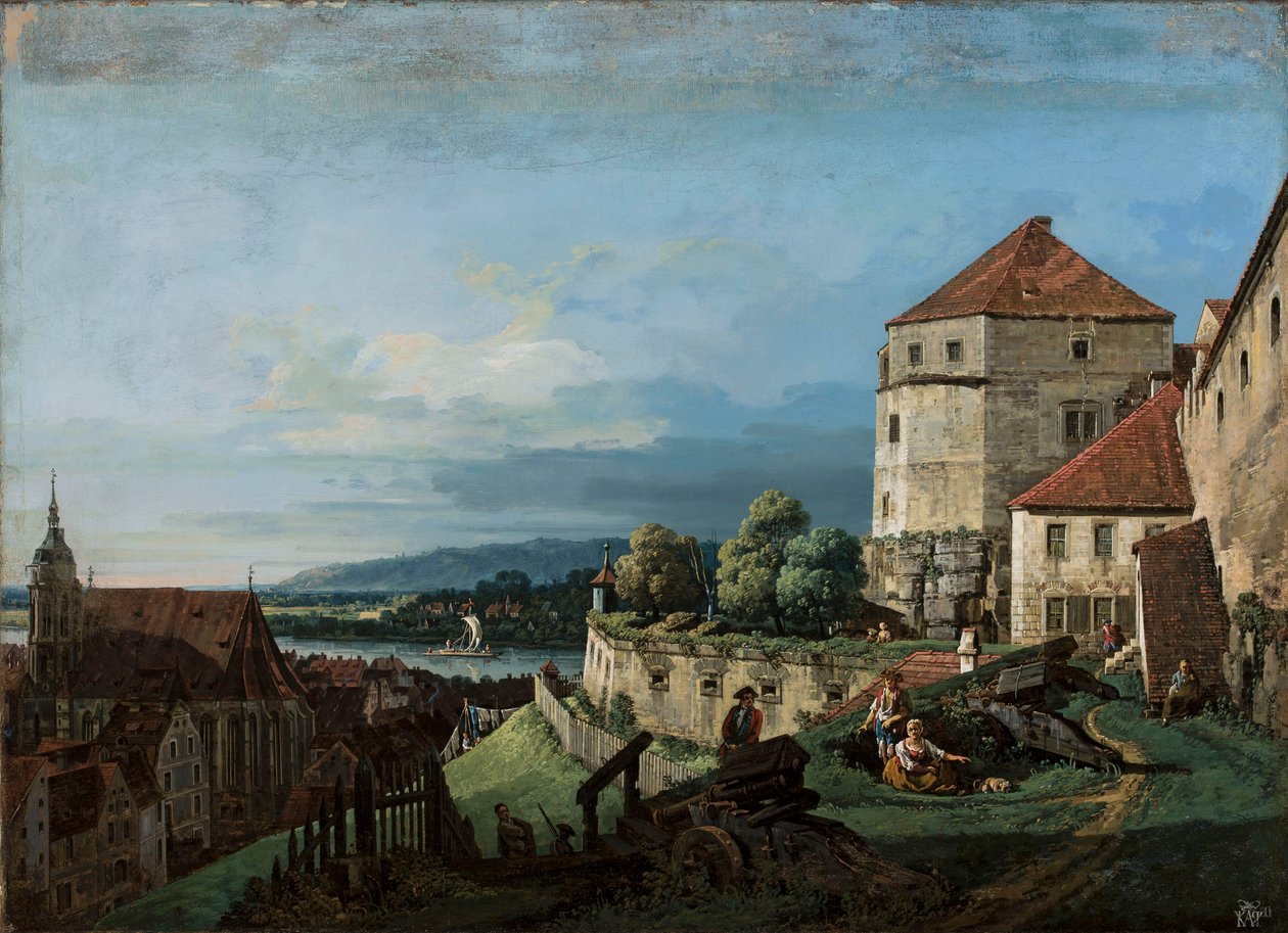 Kilátás a Pirna-hegyre Szászországban alkotó: Bernardo Bellotto