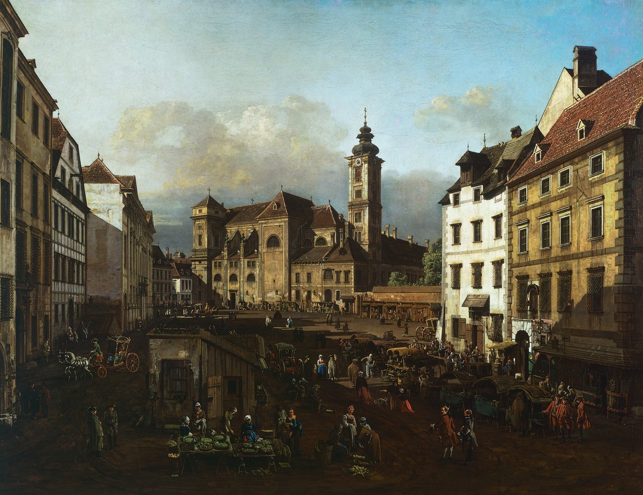 Freyung tér délkeletről alkotó: Bernardo Belotto Canaletto