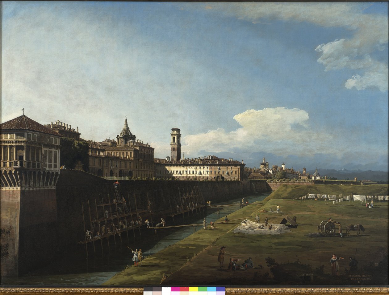 Torino kilátása a Királyi Kertek oldaláról, 1745 alkotó: Bernardo Bellotto
