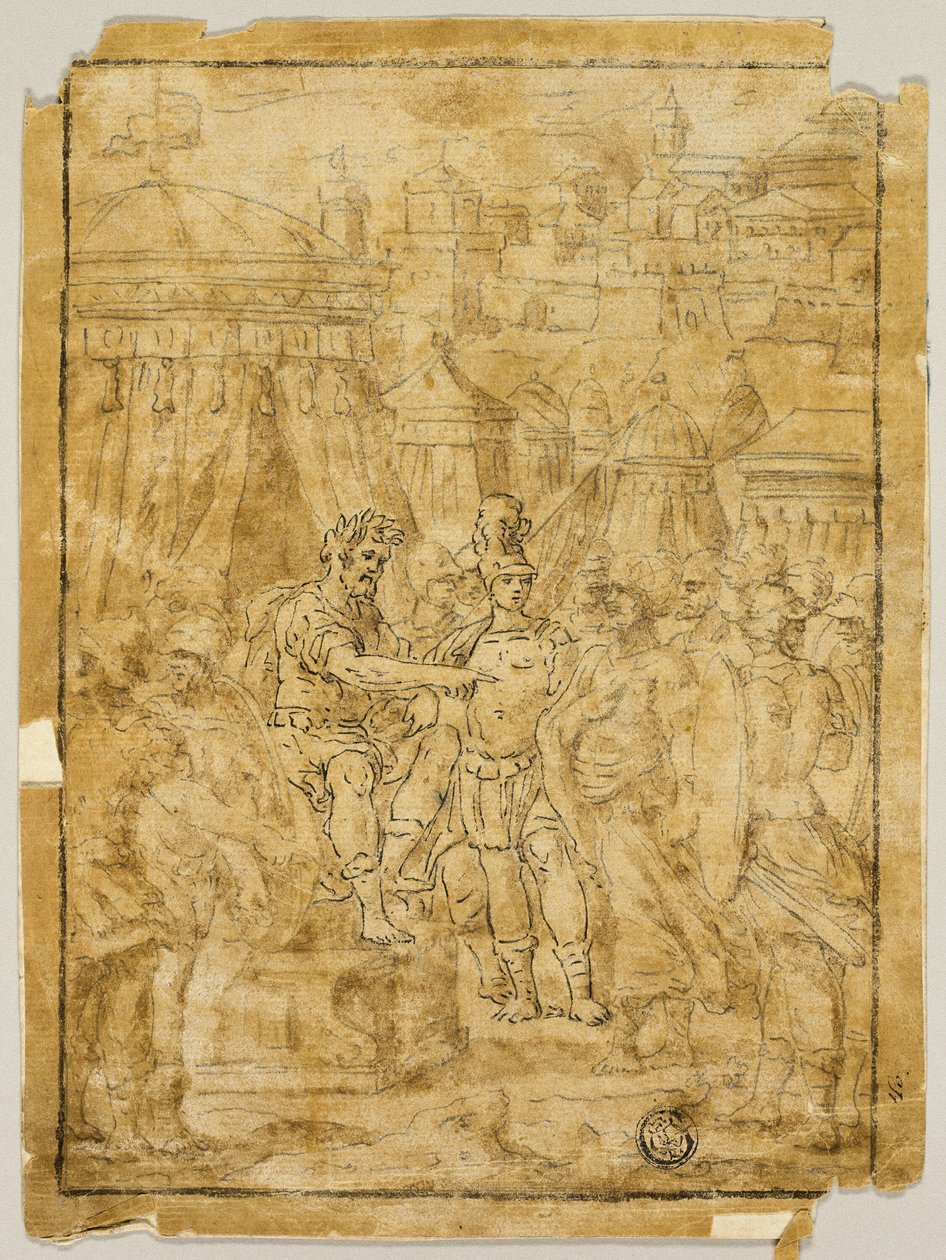 Illusztráció a jelenethez Jeruzsálem felszabadításából (Gerusalemme Liberata) alkotó: Bernardo Castello