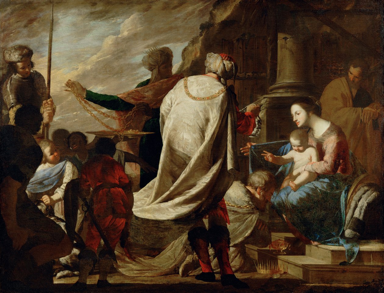A bölcsek imádása alkotó: Bernardo Cavallino