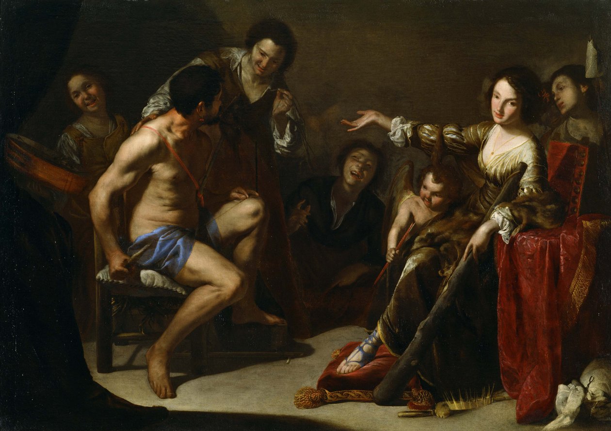 Herkules és Omphale, c. 1640 alkotó: Bernardo Cavallino