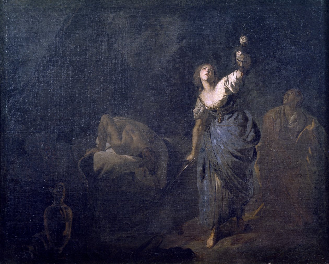Judit a Holofernész fejével, Bernardo Cavallino (1616-1622-1654-1656), olaj, vászon alkotó: Bernardo Cavallino