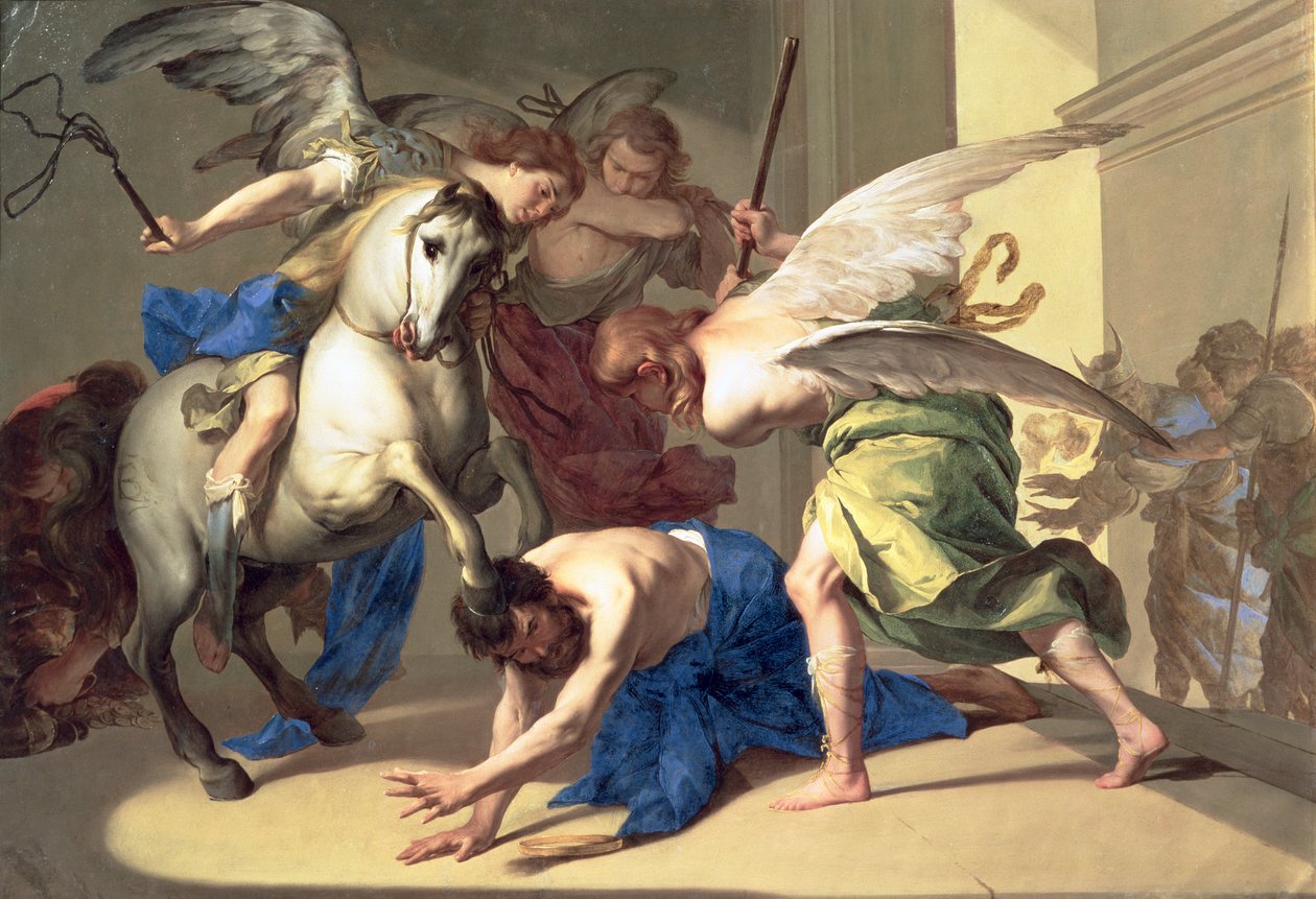 Heliodorus kiűzése a templomból, 1650 körül alkotó: Bernardo Cavallino