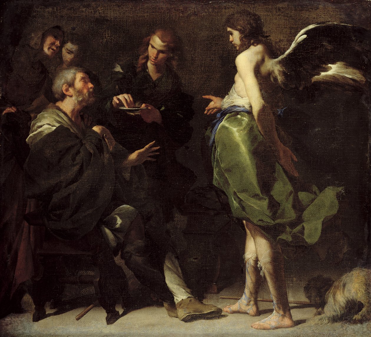 Az ifjú Tóbiás meggyógyítja vak apját, 1640 körül alkotó: Bernardo Cavallino