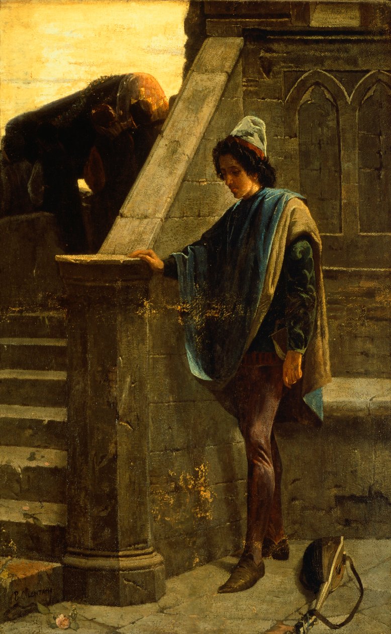 Az istentisztelet, Bernardo Celentano (1835-1863), olaj, vászon, 63x46 cm, Palazzo San Giacomo, Nápoly. alkotó: Bernardo Celentano